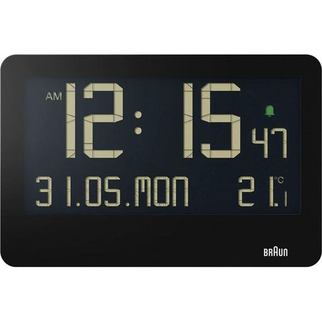 Braun BC 14 Orologio Da Parete Digitale Nero Minimalista (1/2)