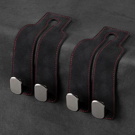 2-in-1 Universal-Autositz-Kopfhaken, Doppelclips für Handtasche, Rucksack und Hängeaufbewahrung, Rückenlehnen-Organizer-Zubehör (1/5)