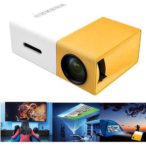 Filiyano – projecteur portable HD 1080p – Mini projecteur portable HD 1080p LED jaune 60 pouces (1/4)