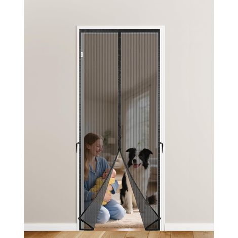 Rideau de Porte Moustiquaire Magnétique 80X200cm Porte Moustiquaire avec Aimant Puissant et Rideau de Porte Moustiquaire Plein Cadre adapté aux portes-fenêtres chambre (1/5)