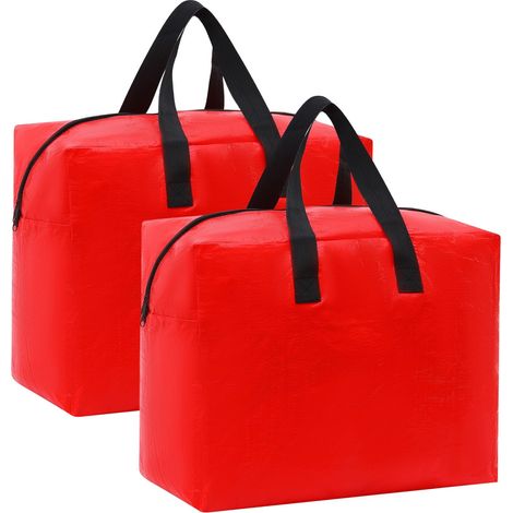 Boîte De Rangement Pour Décorations De Noël - 42x38x27 cm - Avec Poignées Et Fermeture À Glissière - Rouge - 1 Pièce (1/5)