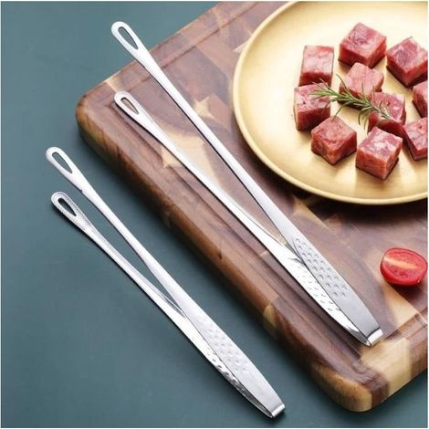 Pince à nourriture en acier inoxydable, pince à viande, pince à barbecue, ustensiles de cuisine, accessoires de gril (1/4)