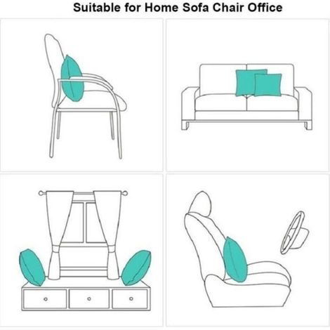 Lot de 4 Housses de Coussin d'Extérieur - Imperméables avec Revêtement Polyuréthane - 45x45 cm - Pour Canapé et Chaise de Jardin (1/5)