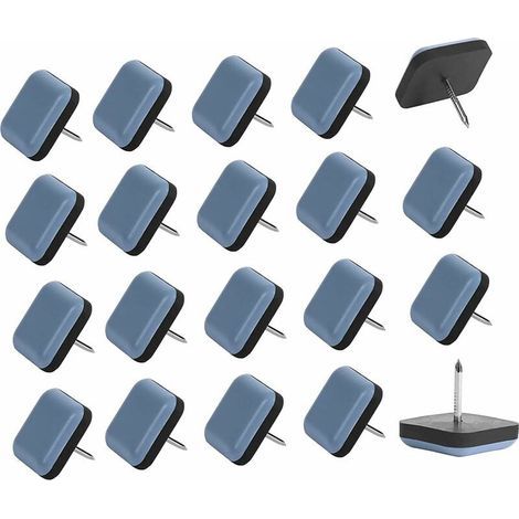 25 pièces Patins de Meubles en Téflon 25mm Auto-adhésif Patin Glisseur avec Clous pour Meuble Patins Autocollants pour Chaises et Fauteuils (1/4)