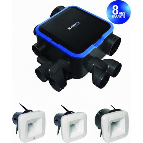 Aldes – Kit VMC simple flux hygroréglable 11033426 – Débit max 365 m³/h – Ultra-silencieux < 20 dB(A) – Compatible RE2020