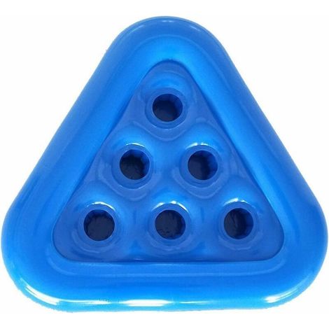 Support gonflable pour bière-pong - Jeu de piscine - Dessous de verre gonflable en triangle - Porte-gobelet - Sous-verre - Table de jeu flottante (1/4)