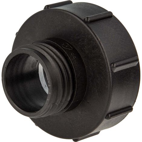 tecuro IBC Adapter mit Grobgewinde S100 x 8 auf Aussengewinde S60 x 6, HDPE (1/4)