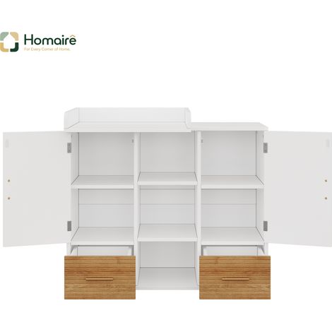 Natürliche MDF-Aufbewahrungskommode 114 x 53 x 92 cm HOMAIRE (1/5)