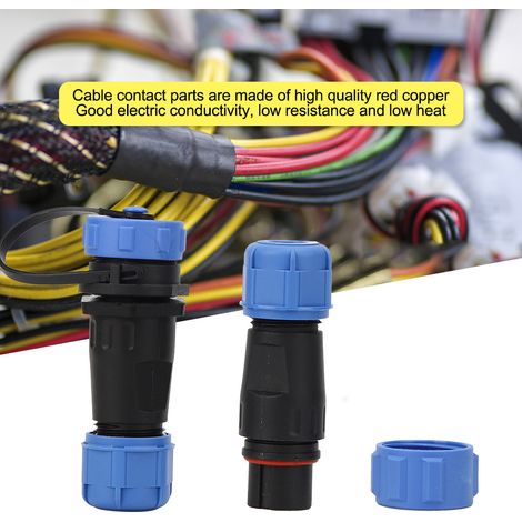 Connecteur Circulaire Aviation Étanche SP13 4 Fils, Prise Mâle Femelle pour Câbles