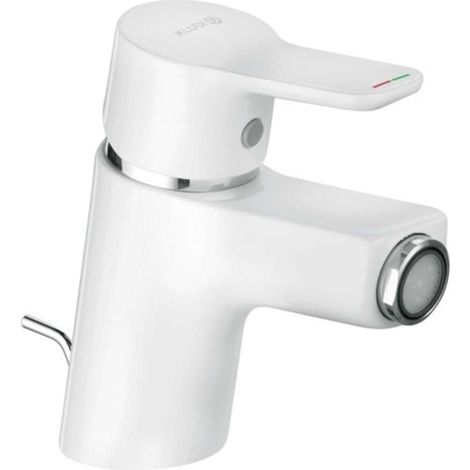 Kludi Pure&Easy - Miscelatore per bidet, con sistema di scarico, bianco/cromato 375339165 (1/2)