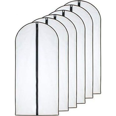 Housses de Vêtements, Anti Poussière Etanche Mite Humidité,Housses de Protection Zip Transparente pour Chemise Étiquette (1/5)