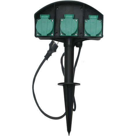 Palina quadro elettrico multipresa mobile da giardino con puntale per terreno elettriche con puntale