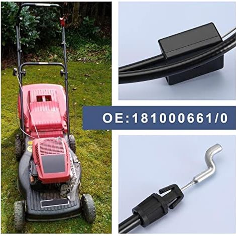 Câble de frein moteur pour tondeuse 181000661/0 compatible 45HP, 45PD, HP470, SP470 - Longueur 1295mm, gaine 1092mm (1/5)
