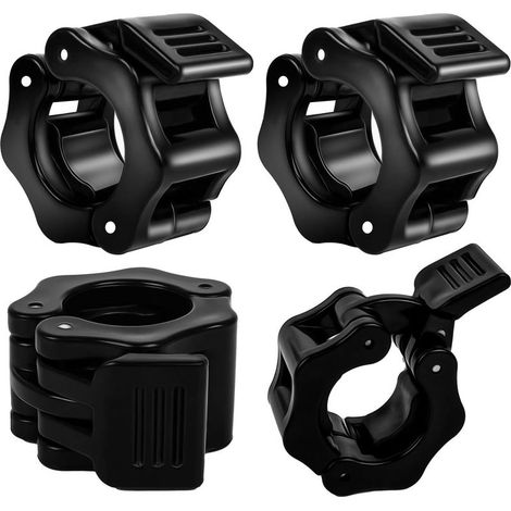 Bague de Serrage 4 Pièces Pinces à Haltères Olympique 25mm Clips de Collier d'Haltères Plastique Colliers de Blocage d'Haltères Antidérapant Dégagement Rapide pour Haltérophilie Musculation Fitness,Oi (1/5)