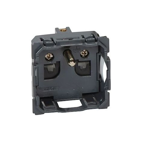 Legrand – Prise de courant 2P+T blanc 16A 250V – Protection enfant – Indice IP20 – Installation encastrée ou saillie – Compatible supports Batibox