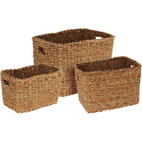 Set of 3 Rectangular Laundry Baskets in Resistant Polypropylene (1/4)
