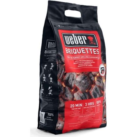 Weber 17590 Sacco di briquettes neri 4 kg naturali (1/8)