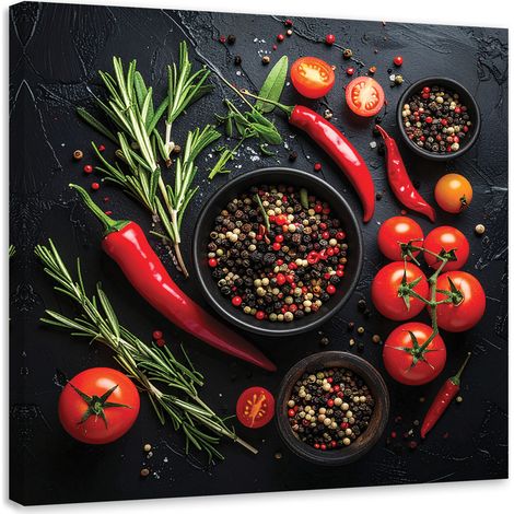 Tableaux, Légumes et épices,20x20 (1/4)