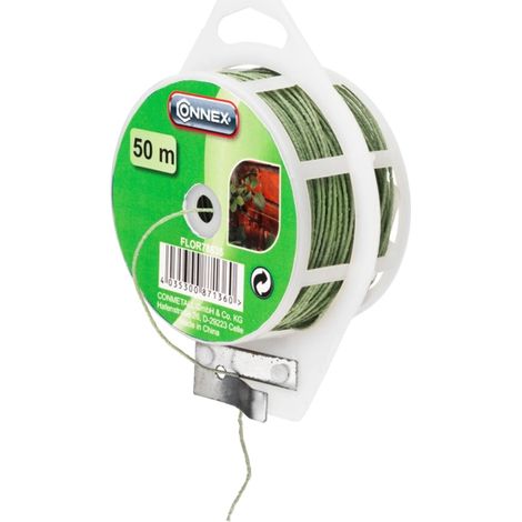 filo per giardinaggio in ferro plastificato verde su dispencer 50 mt. (1/2)