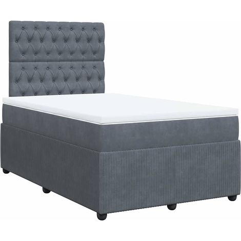 Maison Exclusive - Boxspringbett mit Matratze Dunkelgrau 120x200