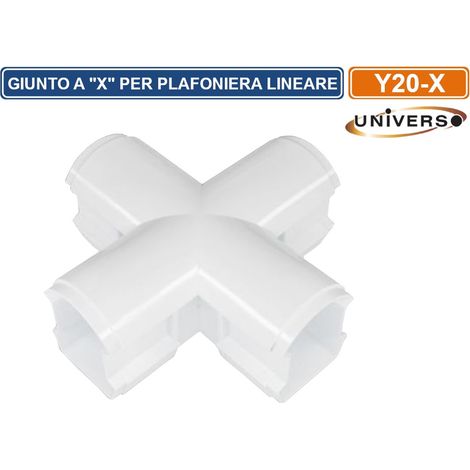 UNIVERSO GIUNTO A X PER CONNESSIONI PLAFONIERE LINEARI RACCORDABILI MOD. YL20-36W-F E YL20-50W-F