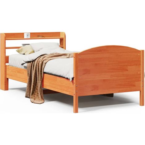 Maison Exclusive - Letto senza Materasso Marrone Cera 75x190 cm in Legno di Pino