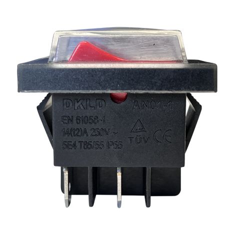 DKLD AN01-1 Wippschalter 250V 14A 4Pin Schalter mit Abdeckung (1/4)