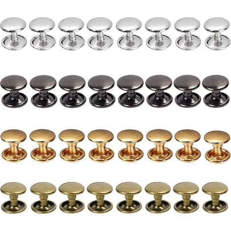 Rivet Cuir - 400 Pièces - 6 x 6 mm - Double Chapeau - Pour Couture Cuir et Loisirs Créatifs (1/5)