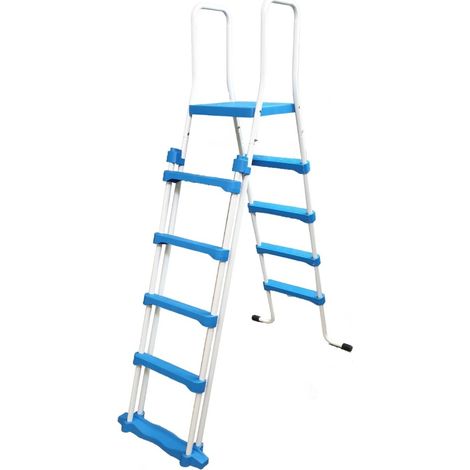 Echelle piscine SECURITE Toi 2x4 marches avec plateforme protection enfant (1/5)