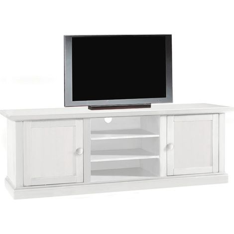 Porta TV Basso Classico 2 Ante Vano Giorno Bianco
