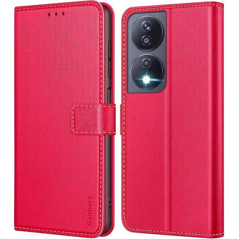 Handyhülle Klapphülle Leder Kartenfach HonorX7b Honor90 Rot (1/5)
