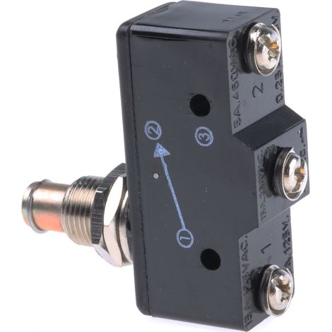 Microrupteur RS PRO Poussoir à ressort, 1 RT, 15 A, Vis 250V c.a. ( Prix pour 1 )