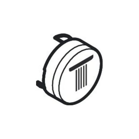 Druckknopf Symbol Handbrause mattschwarz (1/2)