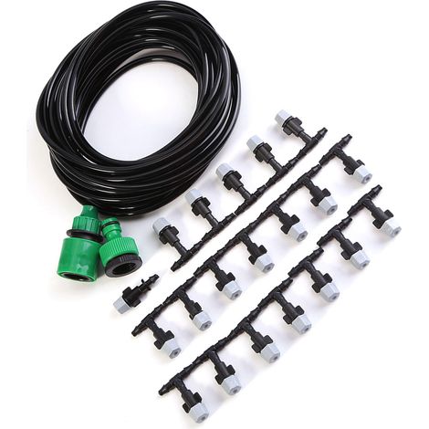 [Kit de riego] + [Trampas] + [WMCN10M] + [Misión] Sistema de nebulización para refrigeración exterior, manguera de 10 m y 20 conectores (1/5)