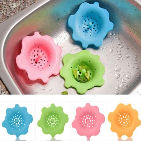 Filtre de bonde en silicone, 4 bouchons de bonde en silicone (1/5)