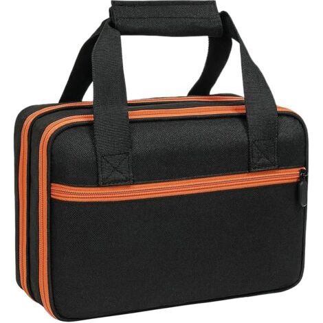 QORVA-Organiseur de boîte à outils noir Organiseur de boîte à outils pour camion, Plateau de rangement de boîte à outils, Sac à outils de mécanicien de grande capacité, Sac de rangement multifonction (1/5)