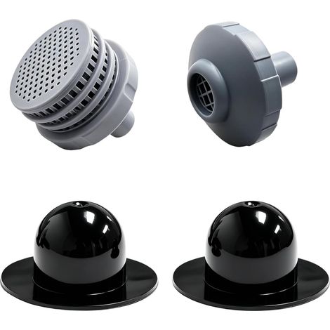 Kit de Raccordement Filtre Piscine 32mm avec Buse de Refoulement, Crépine et Bouchons, Pièces de Rechange 12634 + 25022 pour Piscine Hors Sol et (1/5)