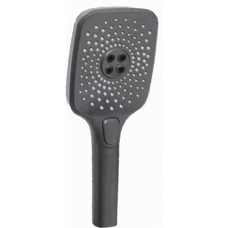 Cleafe - Doccetta Regolabile Con Pulsante Testa Grande Doccia Quadrata Bagno 12x25cm 87130 - (1/3)