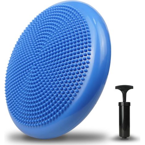 BEBUSINGOTO Balancekissen, Propriozeptionskissen, 34 cm  Aufblasbares Kissen, Yogakissen  Core-Training, Rücken, Bauch, Beine, Fitness, Pila (1/5)