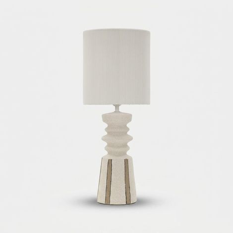 Lámpara de mesa de cerámica con pantalla Tribal (1/5)