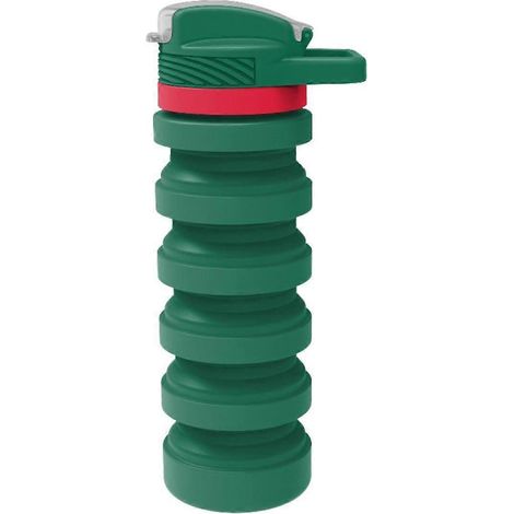 550 ml faltbarer Silikonbecher, kreative Sport-Trinkflasche fürs Radfahren, einziehbare Silikon-Trinkflasche für den Outdoor-Einsatz, Grün (WZ2281) (1/5)
