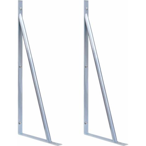 vidaXL Soportes para postes de valla 2 unidades acero galvanizado (1/5)