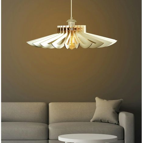Suspension blanche moderne - forme florale BIEL (1/4)