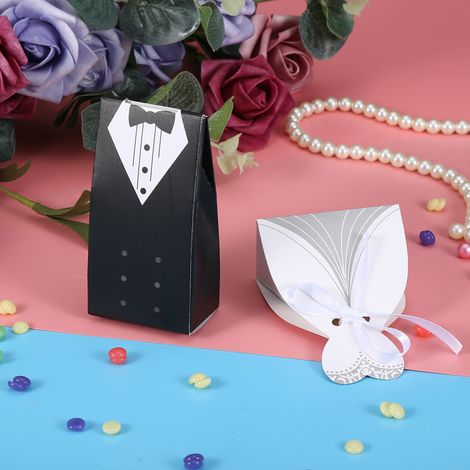 Elegante und romantische Geschenkbox aus Karton für Hochzeiten, Partys und Dekorationen (2) (1/3)