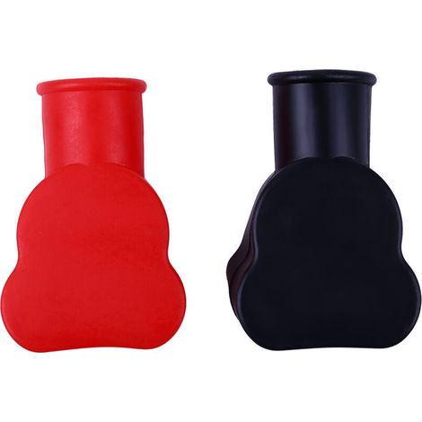 Capuchons isolants pour bornes de batterie automobile, manchons pour connecteurs de bornes de batterie, manchons de protection en PVC pour clips de batterie, rouge et noir (paire) (1/5)