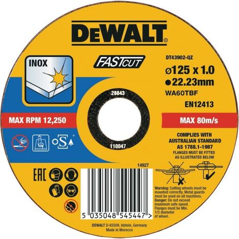 DeWALT DT43902-QZ accesorio para amoladora angular Corte del disco