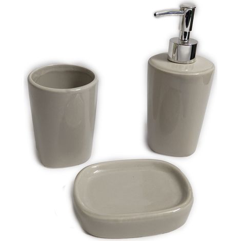 SET BAGNO CERAMICA 3 PZ TOM TORTORA (1/2)