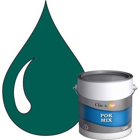 Peinture d'Accroche et Finition 2 en 1 - POK - RAL 6026 - Vert Opale - Satiné - 3L (1/4)