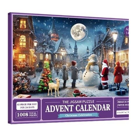Puzzle Promenade de Noël Collection Haute Qualité – Noël 1008 pièces Adultes de 14 à 99 ans, Cadeau pour hommes et femmes, Multicolore
