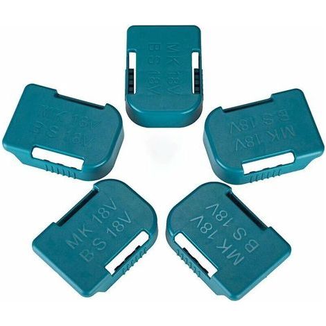 Lot de 5 supports de batterie Makita 18V et Bosch 18V – Fixation murale – Plastique ABS – Compatible avec BL1830 BL1840 BL1850 BL1860 BAT609 BAT622 (1/5)